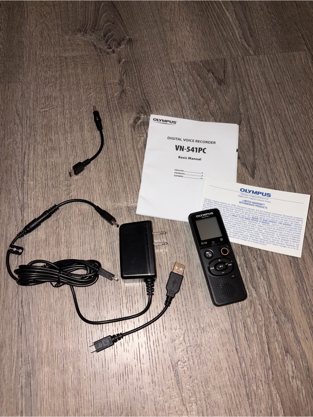 Olympus VN-541PC Voice Recorder with Black Finish